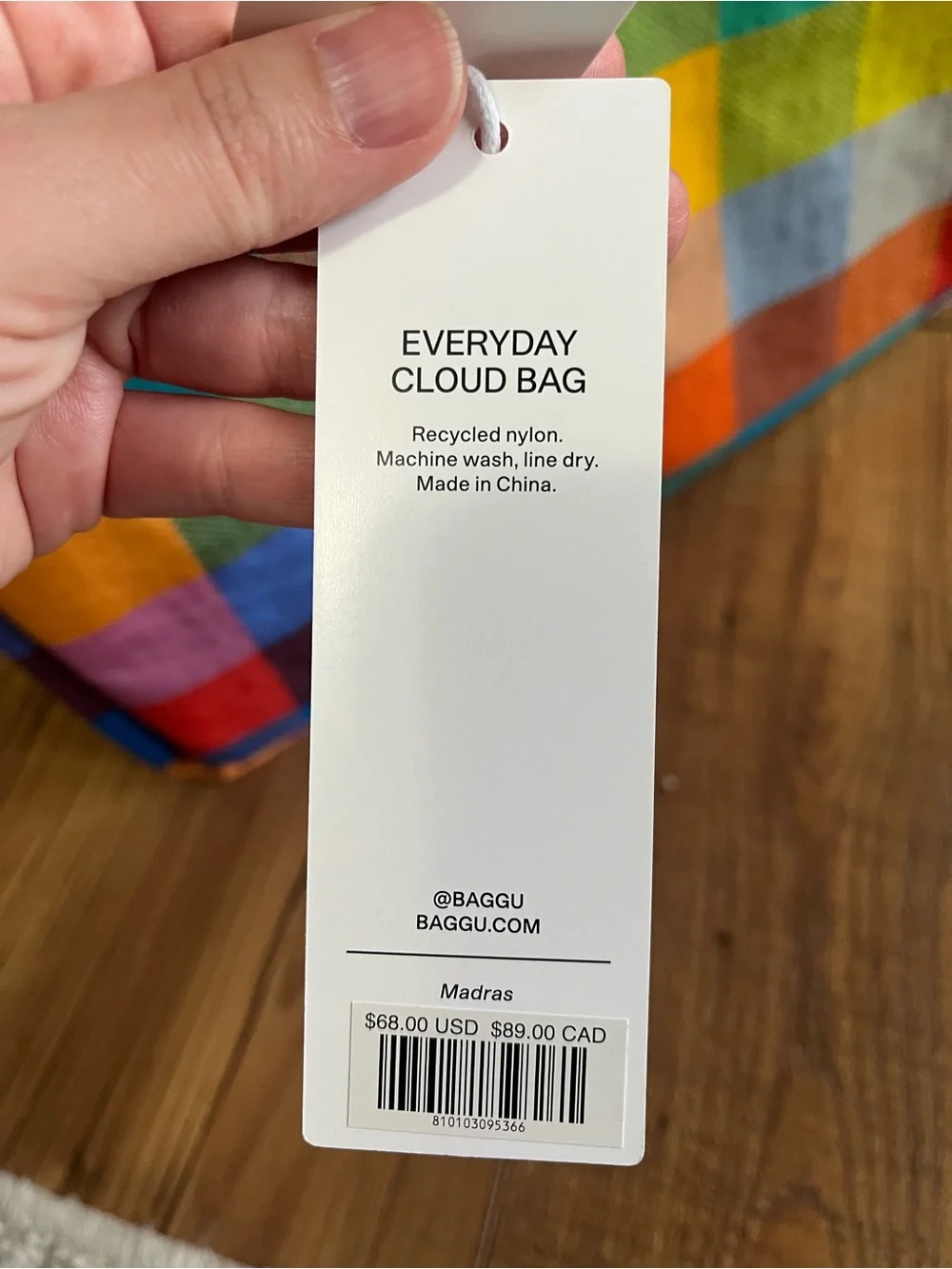 BAGGU Madras ECB Everyday Cloud Bag - Picture 13 of 14